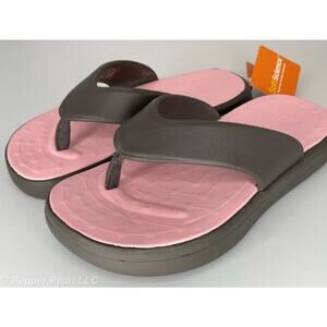 Flip Flop Thong Sandal Charcoal Womens Size 5.5 to 6 Kids 3 Soft Science Skiff